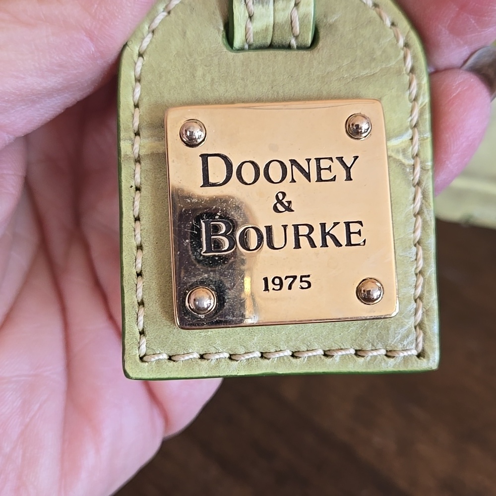 Dooney And Bourke Vintage Cinzia Hobo Bag Croc Embossed Leather Pistachio - Picture 2 of 12